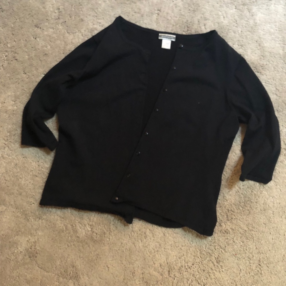 Black button up cardigan.